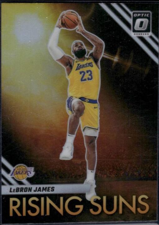 LeBron James #3 Basketball Cards 2023 Donruss Optic Rising Suns