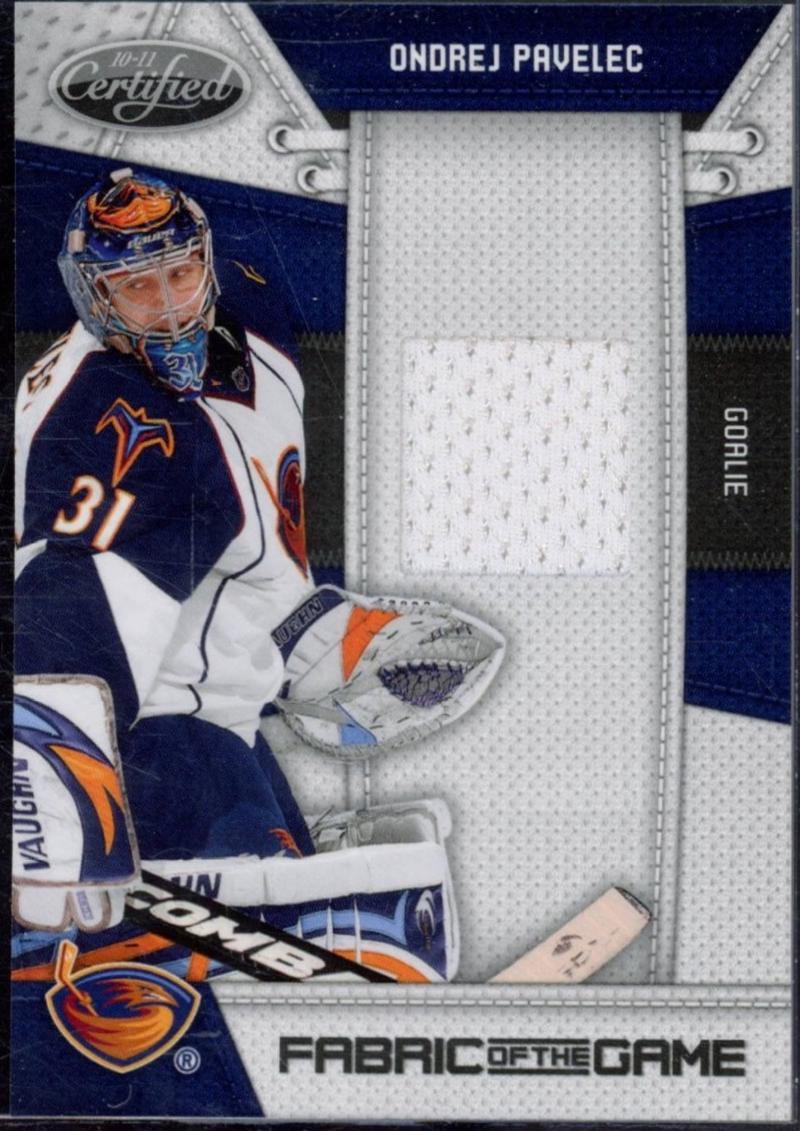Ondrej Pavelec #OP 2010-11 Panini Certified Hockey Fabric of the Game