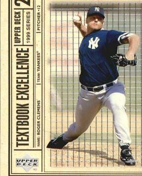 Roger Clemens #T30 Baseball Cards 1999 Upper Deck Textbook Excellence