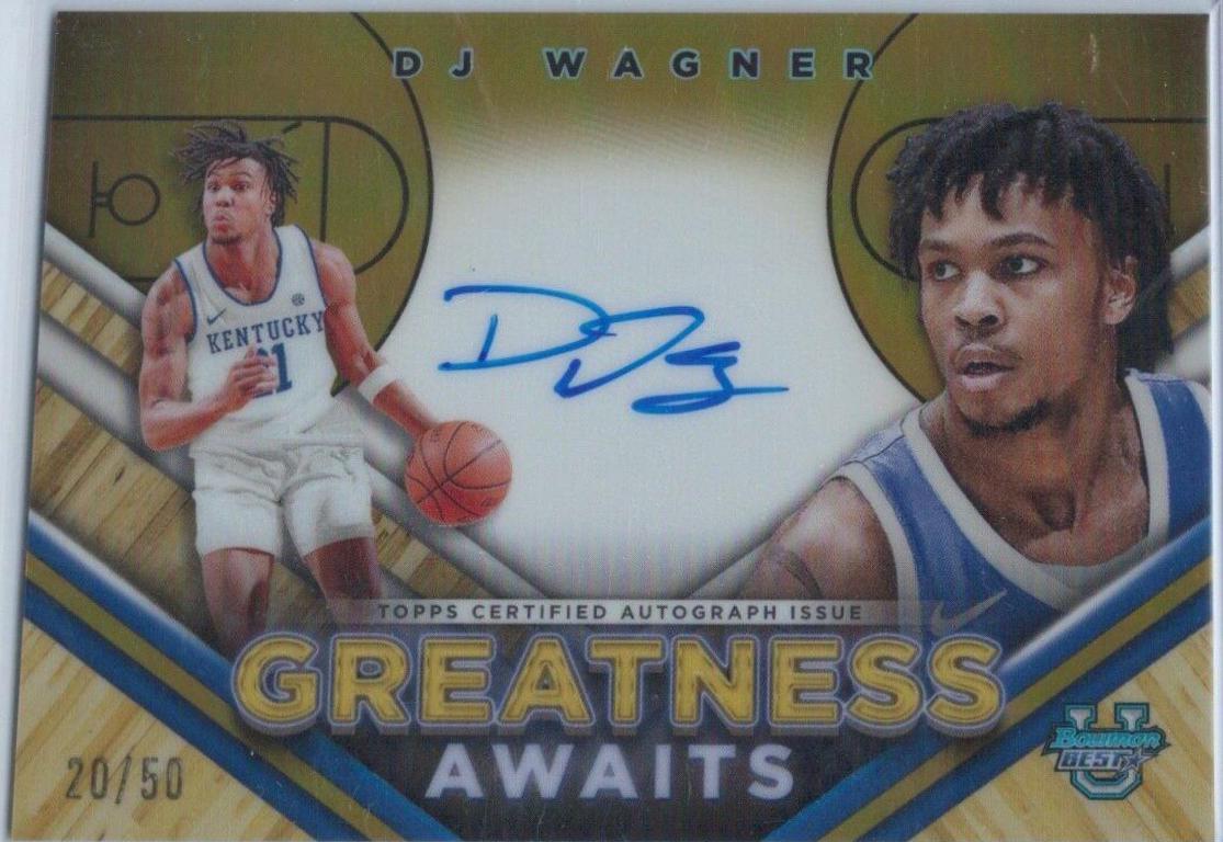 DJ Wagner #GA-6 2023-24 Bowman University Best Basketball Greatness Awaits