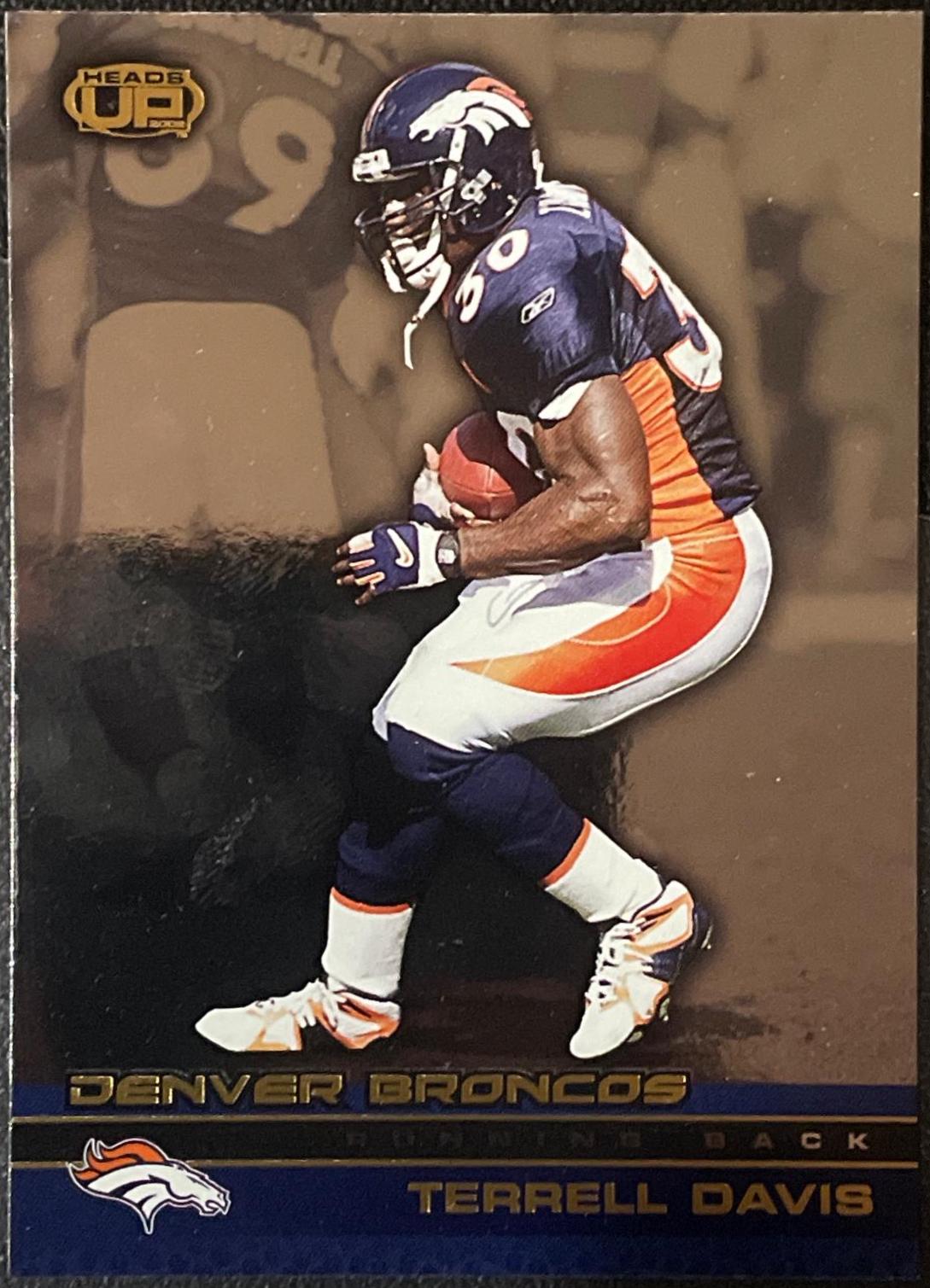 Terrell Davis #37 Football Cards 2002 Pacific Heads Up