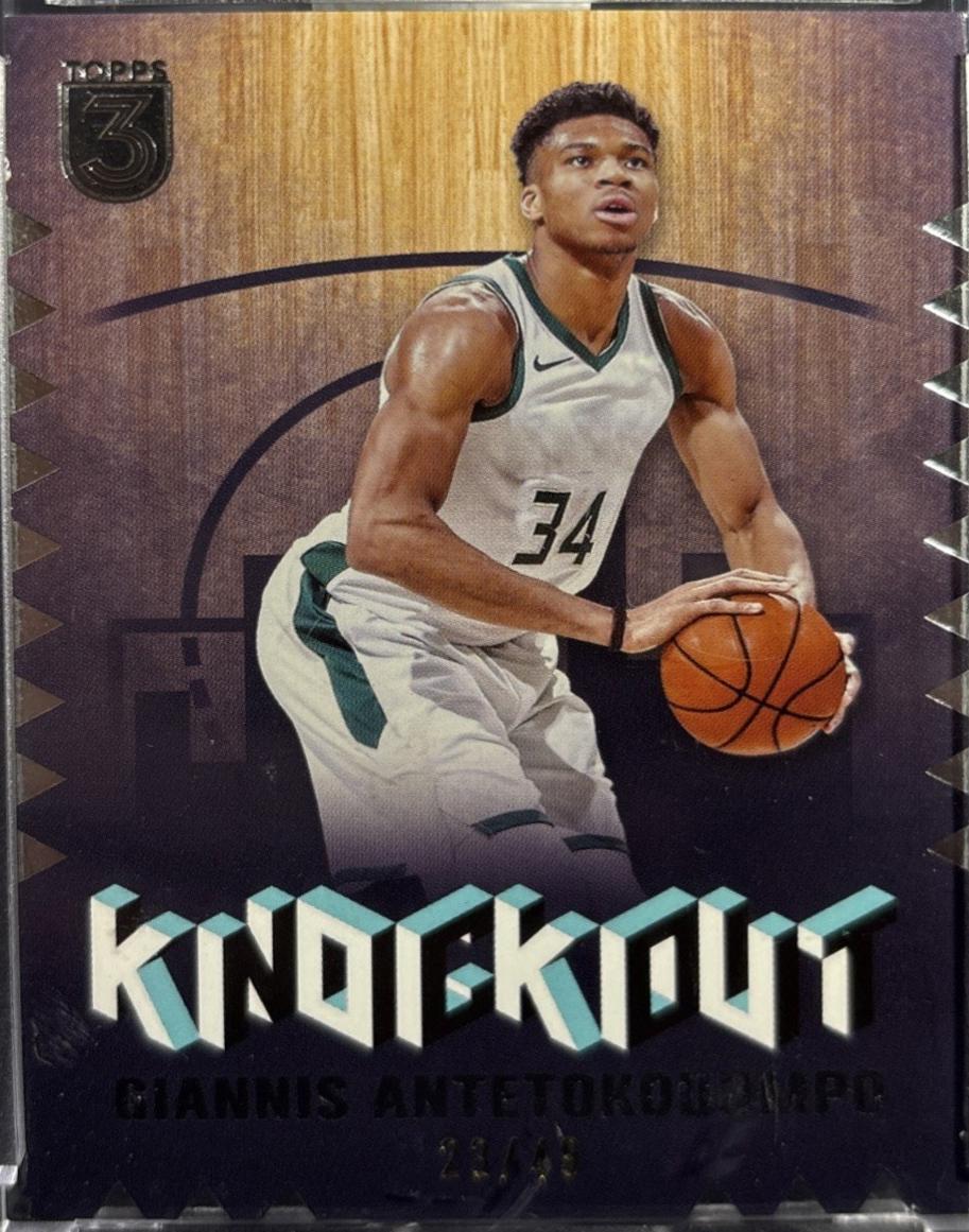 Giannis Antetokounmpo #KO-25 Basketball Cards 2023 Topps Three Knockout
