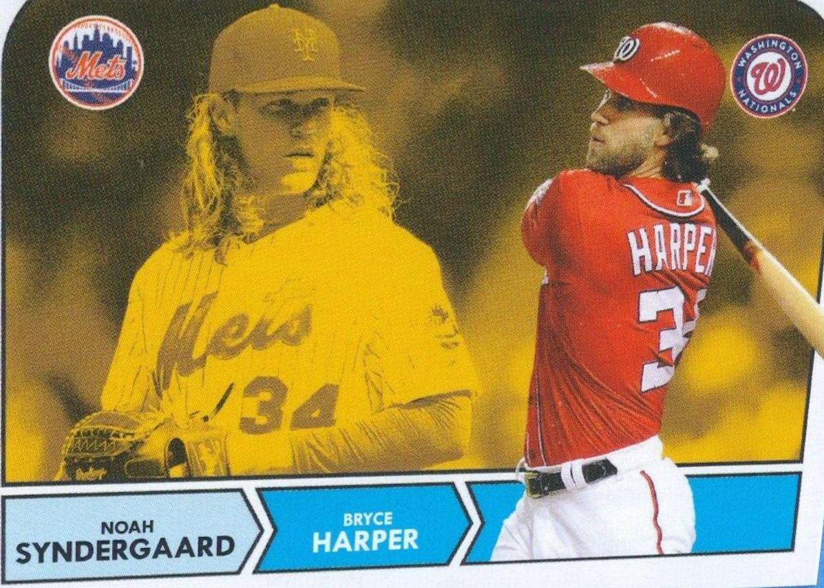 Bryce Harper, Noah Syndergaard #13 Baseball Cards 2018 Topps Throwback Thursday