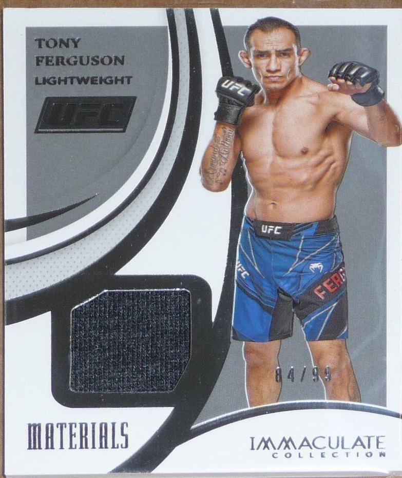 Tony Ferguson #M-TFG Ufc Cards 2021 Panini Immaculate UFC Materials