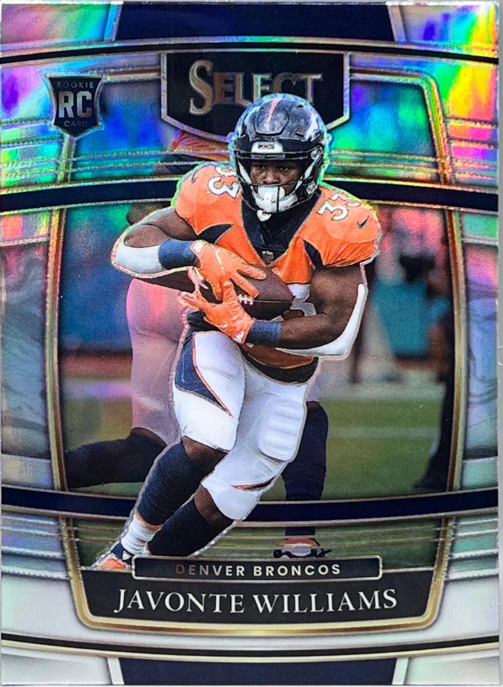 Javonte Williams #57 Football Cards 2021 Panini Select