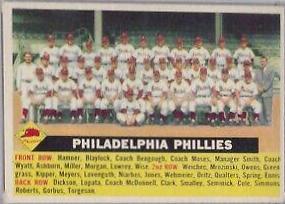 1956 Phillies Team [Gray Back] #72
