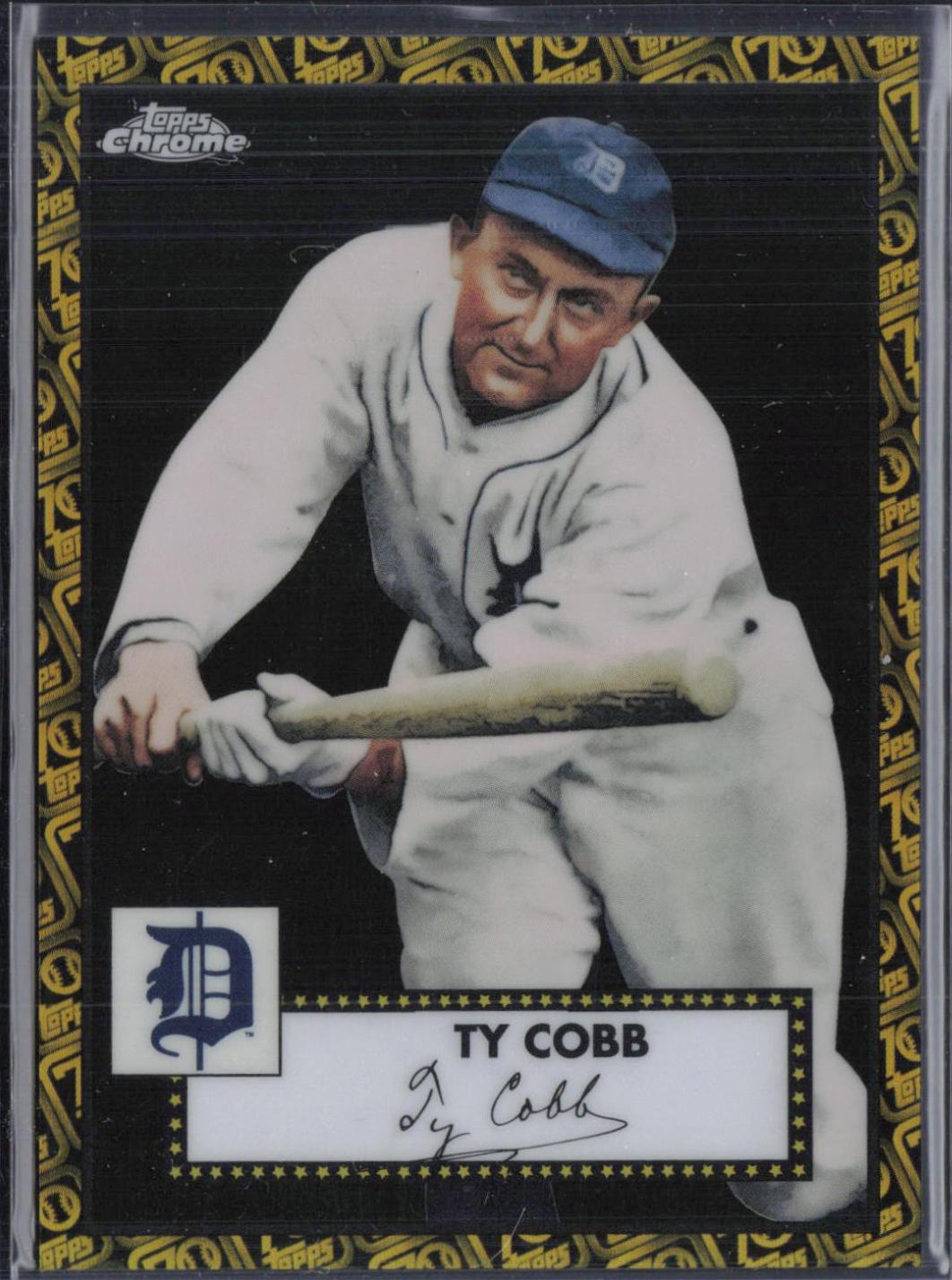 Ty Cobb [Black Gold 70th Anniversary Refractor] #611
