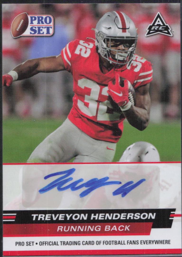 TreVeyon Henderson #PSA-TH2 2022 Pro Set Draft Autograph Football