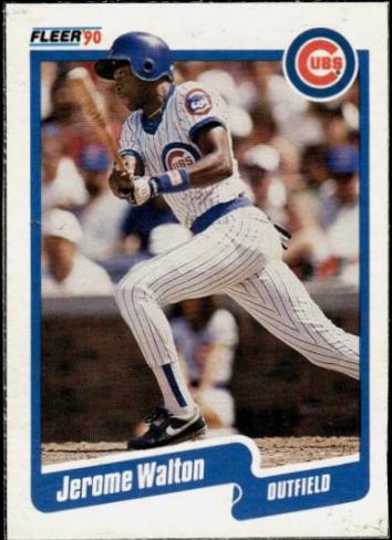 Jerome Walton #C-27 Baseball Cards 1990 Fleer Box Panels Hand Cut