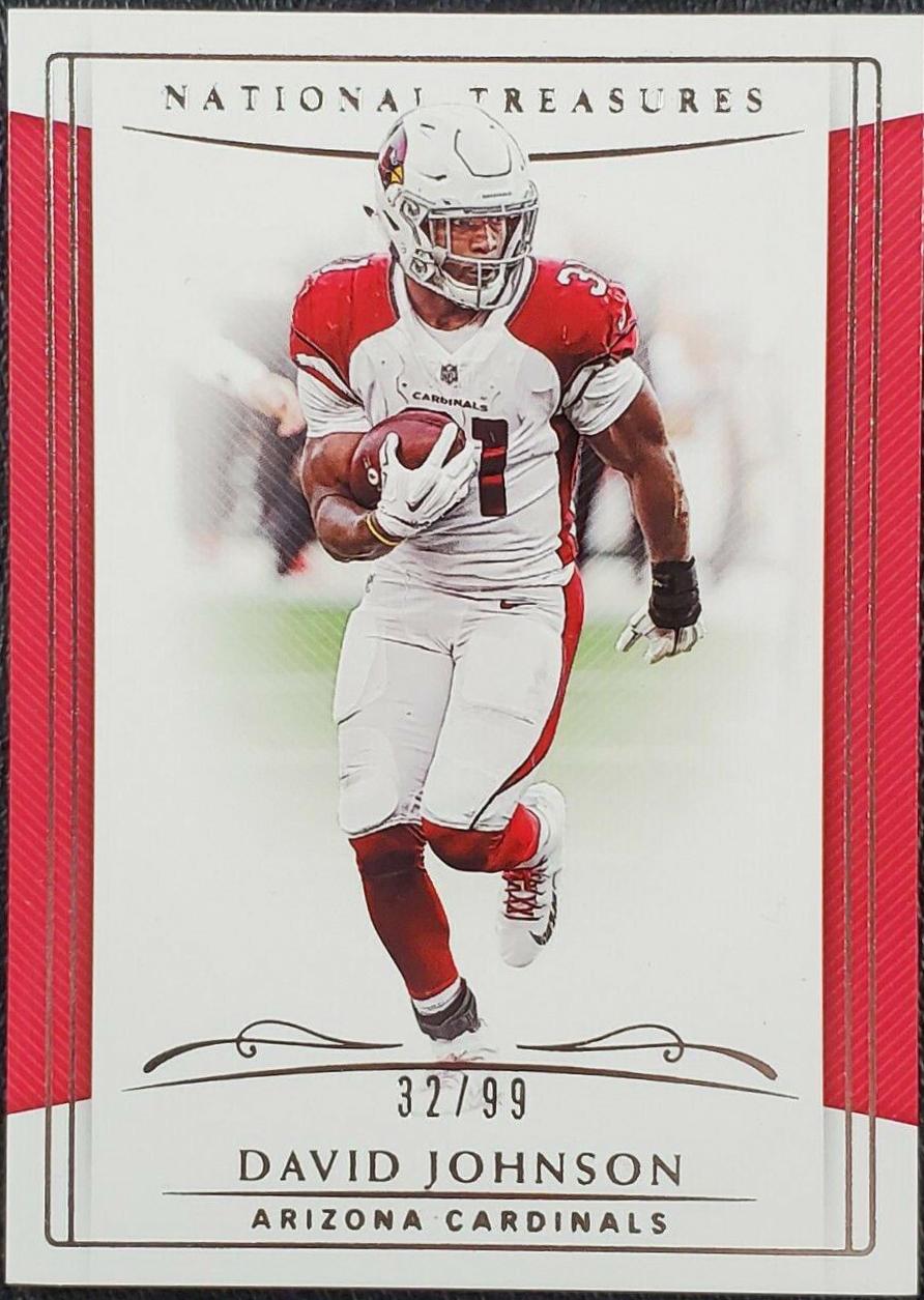 David Johnson #6 Football Cards 2018 National Treasures