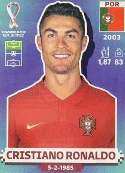 Cristiano Ronaldo #POR18 Soccer Cards 2022 Panini World Cup Qatar Stickers