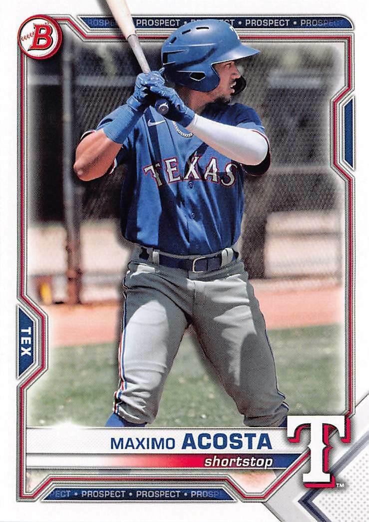 Maximo Acosta #139 2021 Bowman Draft Baseball