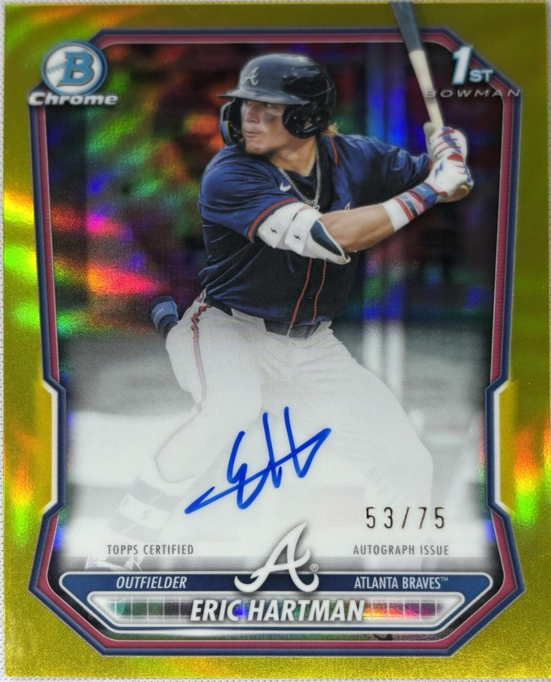 Eric Hartman [Yellow Refractor] #CPA-EHA Prices | 2026 Bowman 