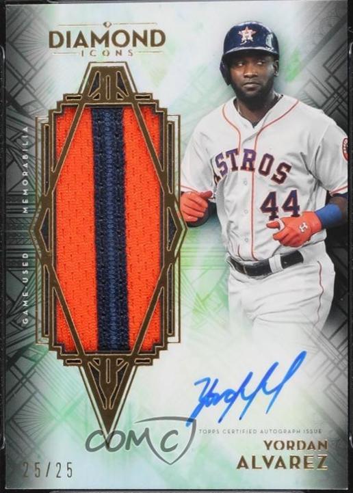 Yordan Alvarez #AJP-YA 2025 Topps Diamond Icons Autographed Jumbo Patch Baseball