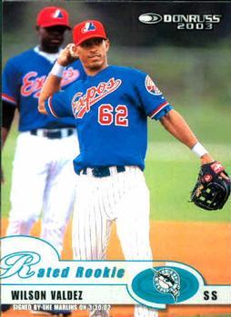 Wilson Valdez #53 Baseball Cards 2003 Donruss