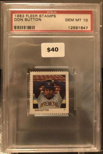 Don Sutton Baseball Cards 1983 Fleer Stamps