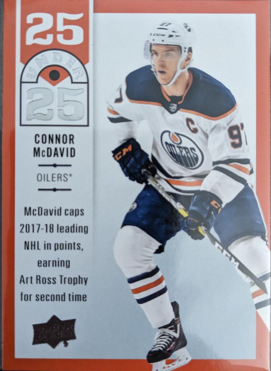 Connor McDavid #U25-1 Hockey Cards 2018 Upper Deck 25 Under 25
