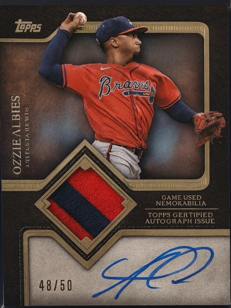Ozzie Albies #TFAP2-OA 2025 Topps Update Flagship Autograph Patch Baseball