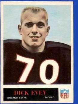 Dick Evey #20 Football Cards 1965 Philadelphia