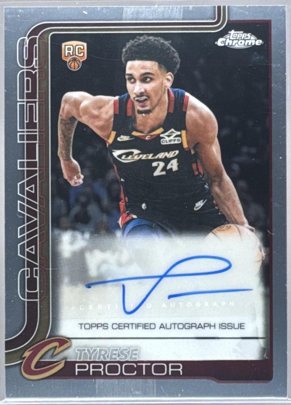 Tyrese Proctor #TCA-TP 2025 Topps Chrome Update Sapphire Autograph Basketball