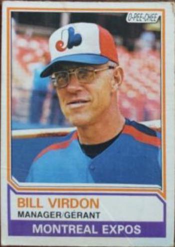 Bill Virdon #6 Baseball Cards 1983 O Pee Chee
