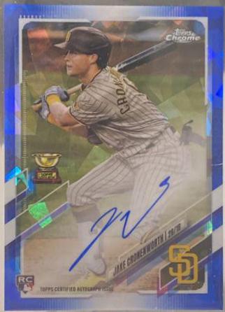 Jake Cronenworth #RA-JC Baseball Cards 2021 Topps Chrome Sapphire Rookie Autographs