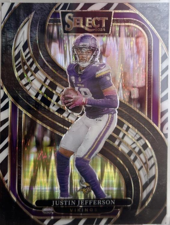 Justin Jefferson [Zebra Prizm] #174 Prices | 2024 Panini Select