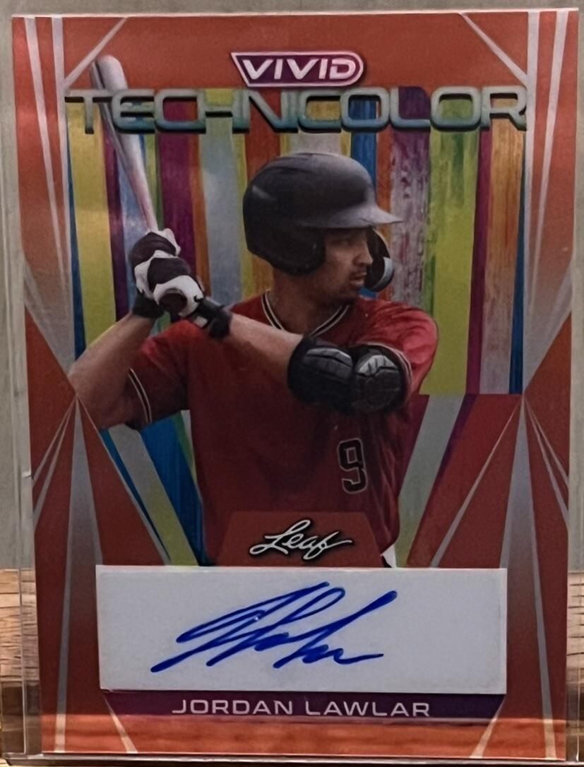Jordan Lawlar #T-JL2 Baseball Cards 2022 Leaf Vivid Technicolor Autograph