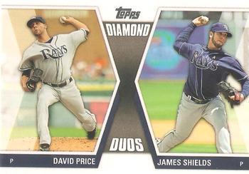 David Price, James Shields #DD-21 Baseball Cards 2011 Topps Update Diamond Duos