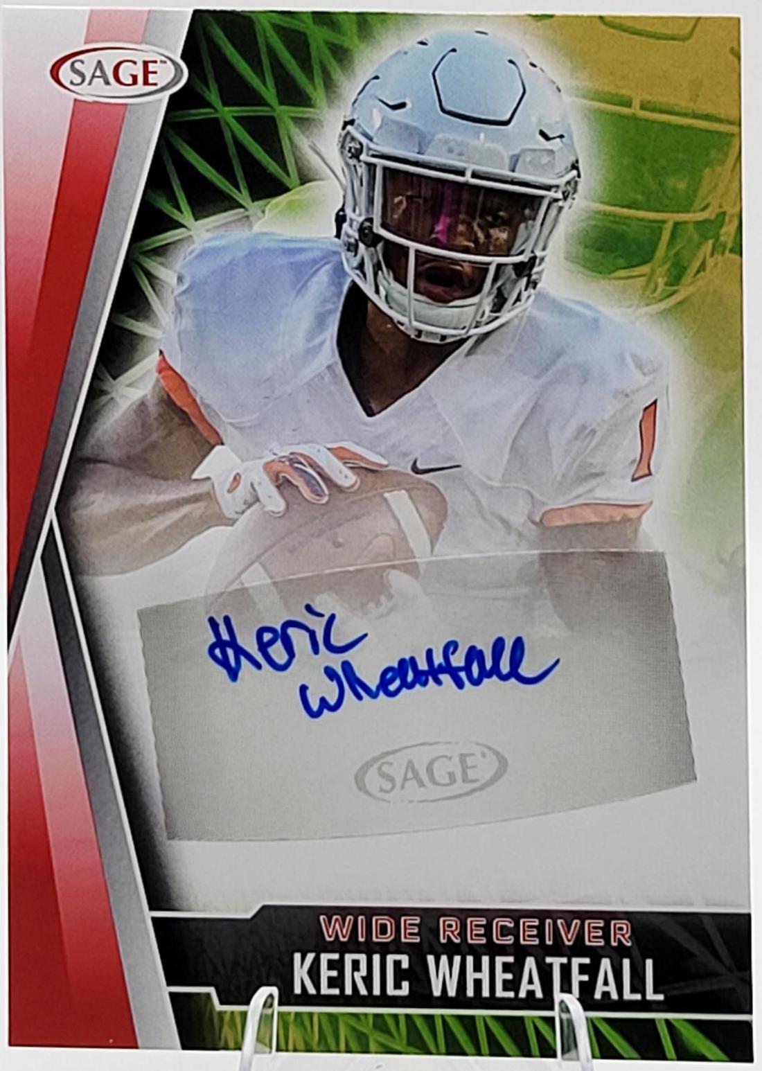 Keric Wheatfall #A-KW2 2022 Sage Hit Autographs Football