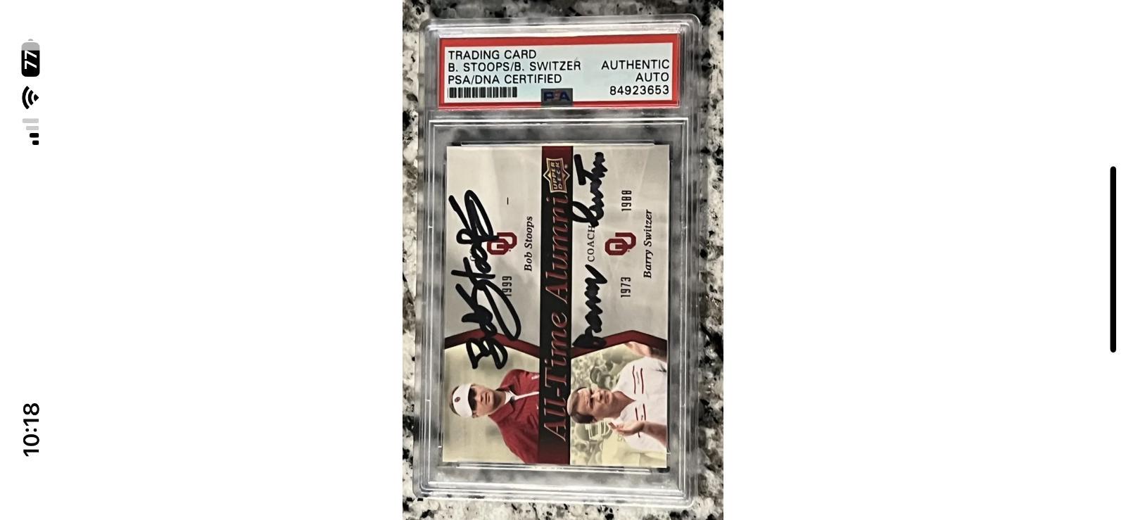 Bob Stoops and Barry Switzer #1 Football Cards 2011 Upper Deck University of Oklahoma All Time Alumni