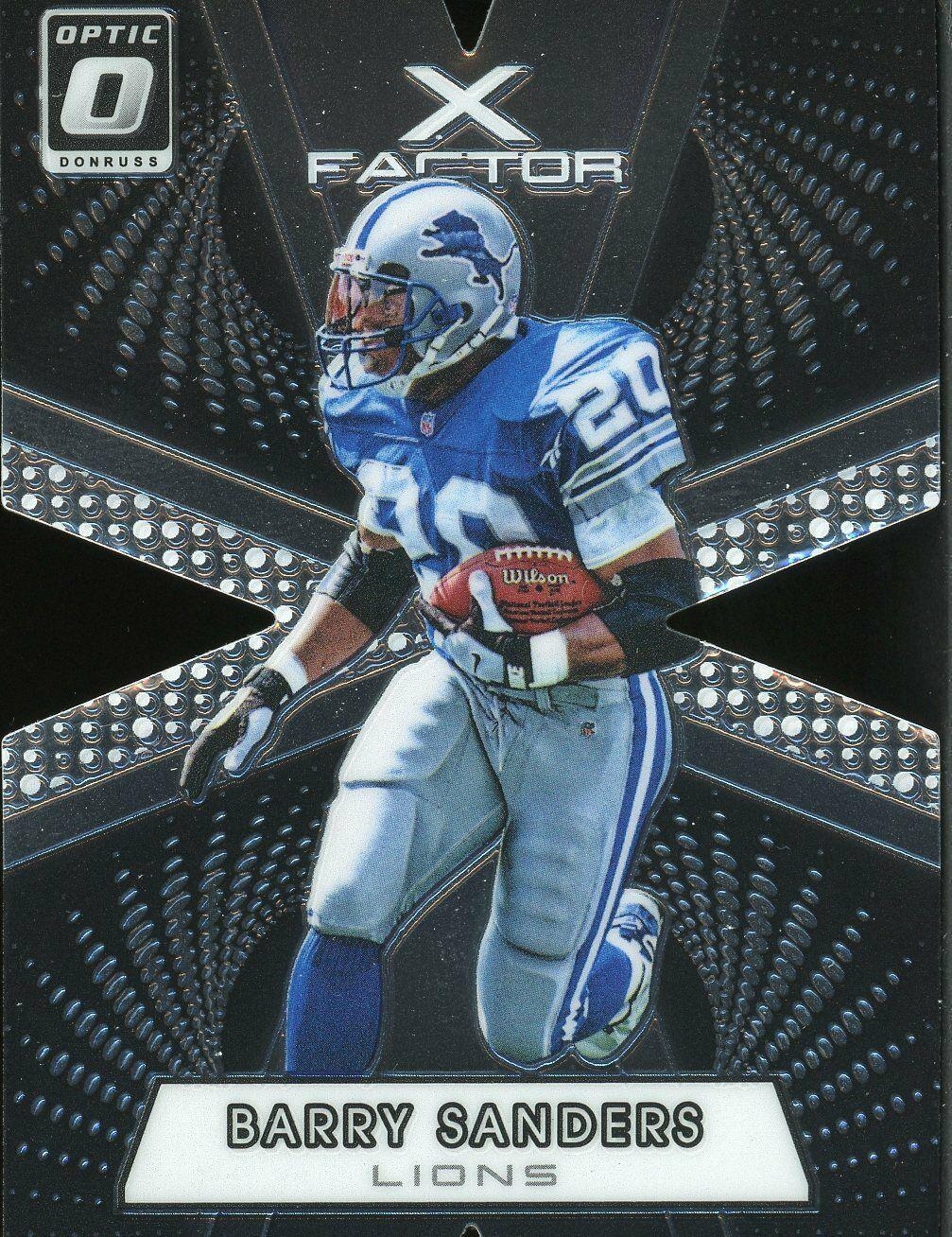 Barry Sanders #4 Football Cards 2016 Panini Donruss Optic X-Factor