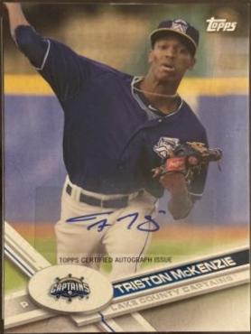 Triston McKenzie #38 Baseball Cards 2017 Topps Pro Debut Autograph