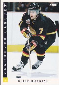 Cliff Ronning #17 Hockey Cards 1993 Score