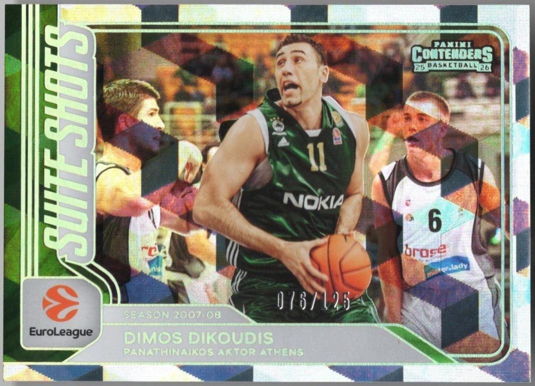 Dimos Dikoudis #26 2025 Panini Contenders Euroleague Suite Shots Basketball