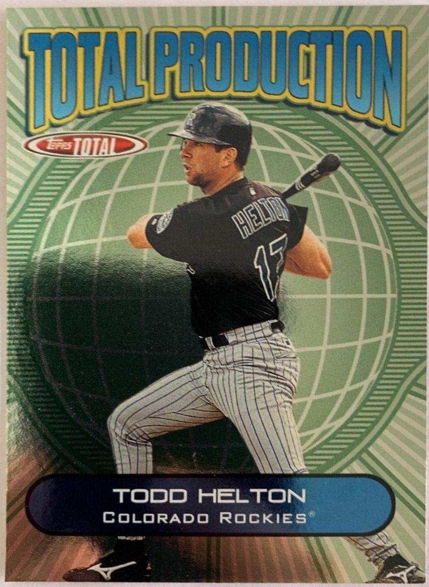 Todd Helton #TP6 Baseball Cards 2002 Topps Total Production