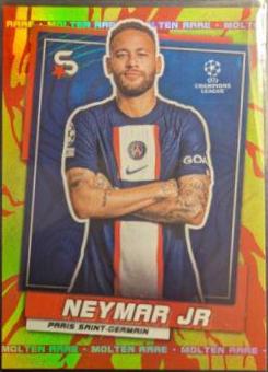 Neymar Jr [Molten Rare] #136 Prices | 2022 Topps UEFA Superstars | Soccer  Cards