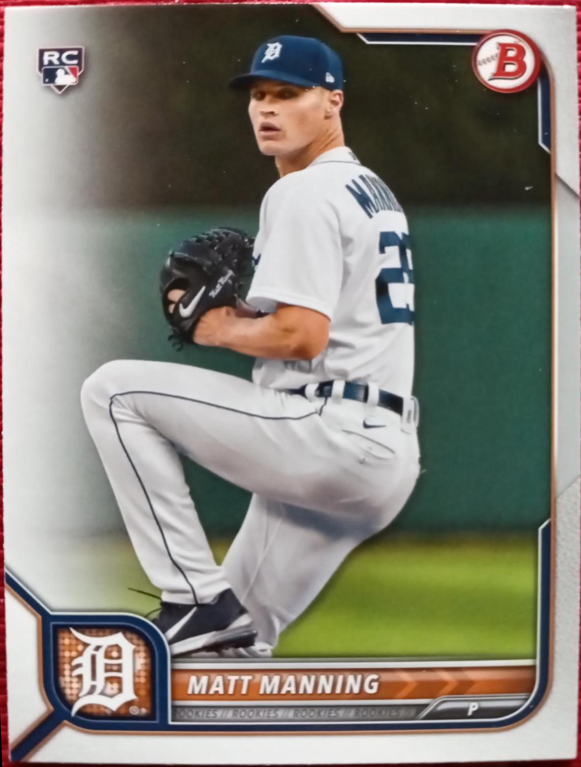 Matt Manning #58 Baseball Cards 2022 Bowman
