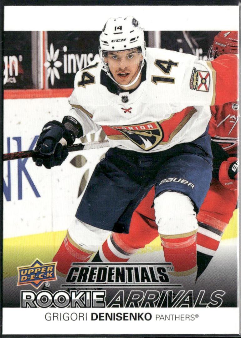 Grigori Denisenko #RA-18 Hockey Cards 2021 Upper Deck Credentials Rookie Arrivals