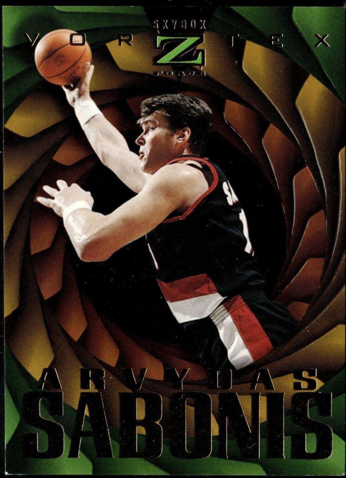 Arvydas Sabonis #12 Basketball Cards 1996 Skybox Z Force Vortex