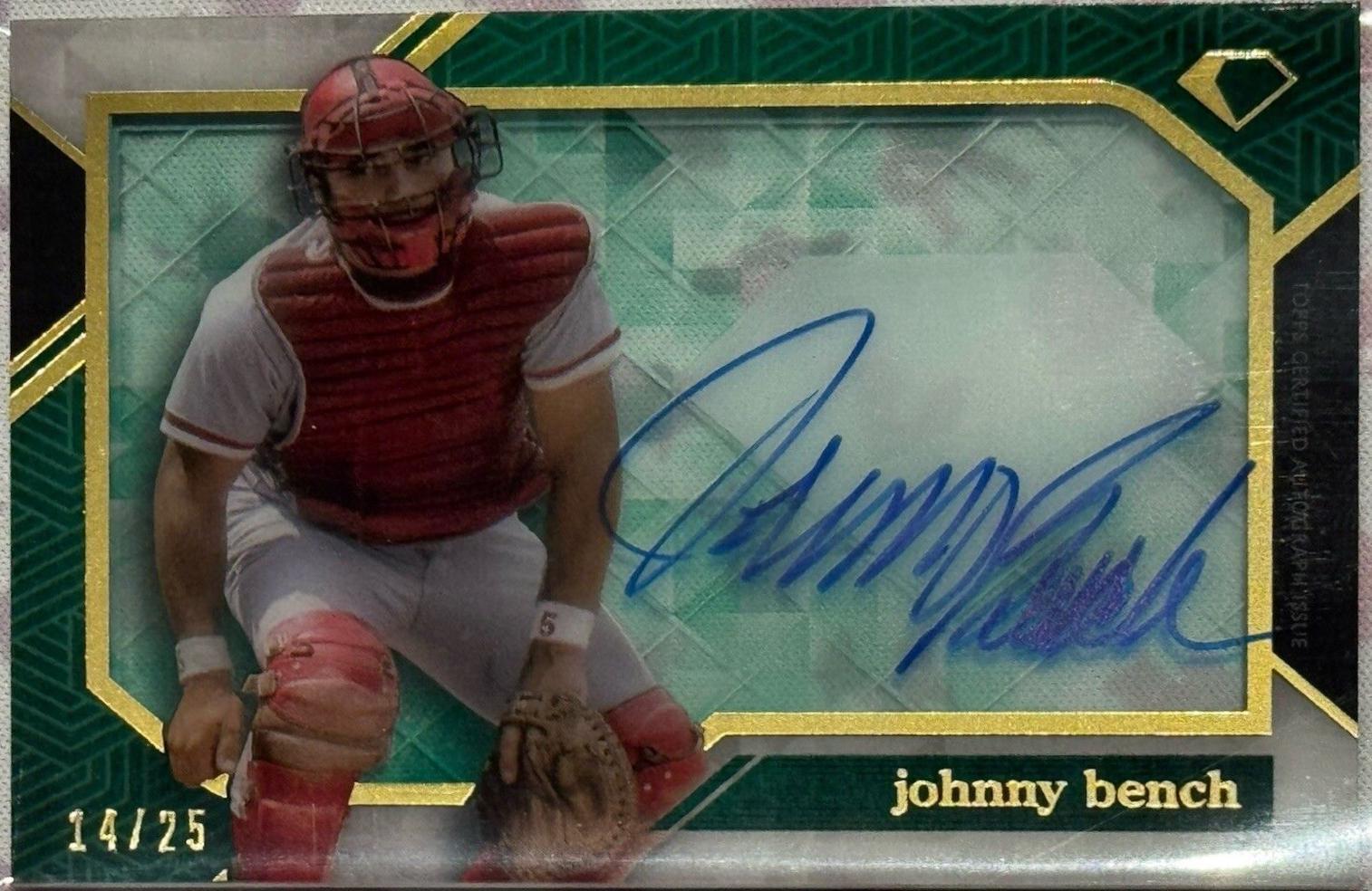 Johnny Bench #ITDA-BEN Baseball Cards 2024 Topps Diamond Icons Autograph Icons of the Diamond