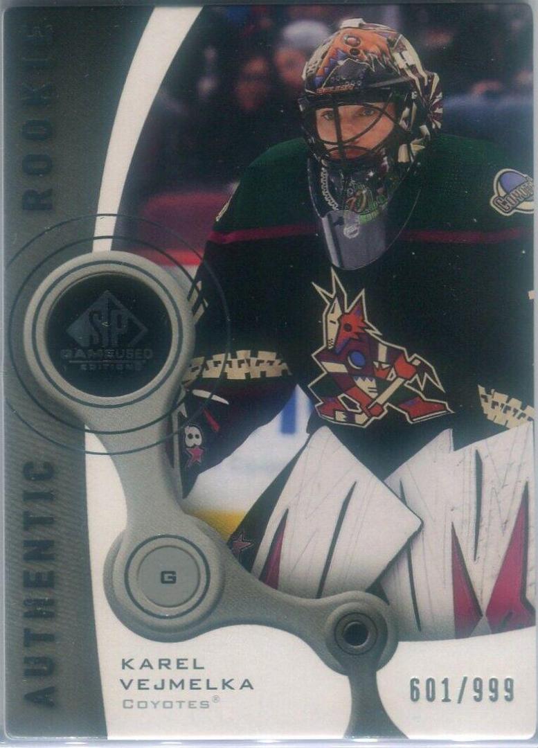 Karel Vejmelka #R-59 Hockey Cards 2021 SP Game Used 2005-06 Retro Rookies