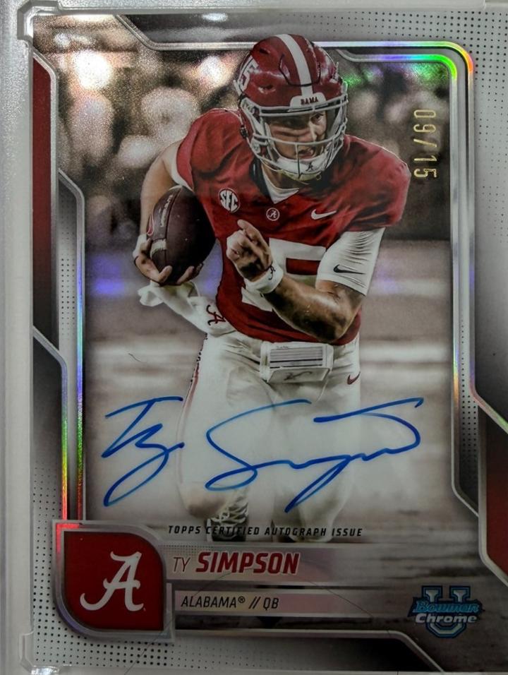 Ty Simpson [White Refractor] #BCA-TS