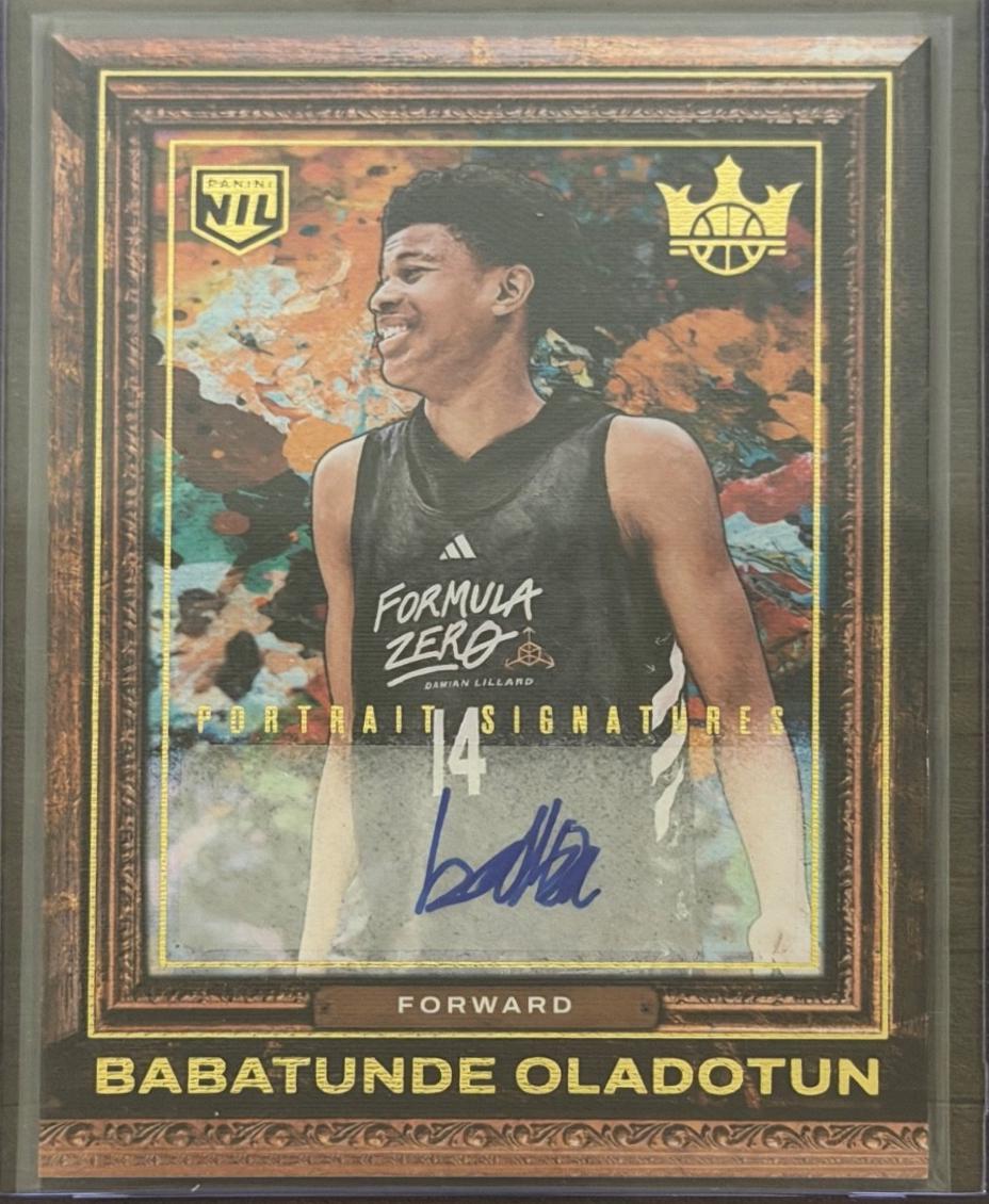 Babatunde Oladotun #22 2025-26 Panini Court Kings Basketball Portrait Signatures