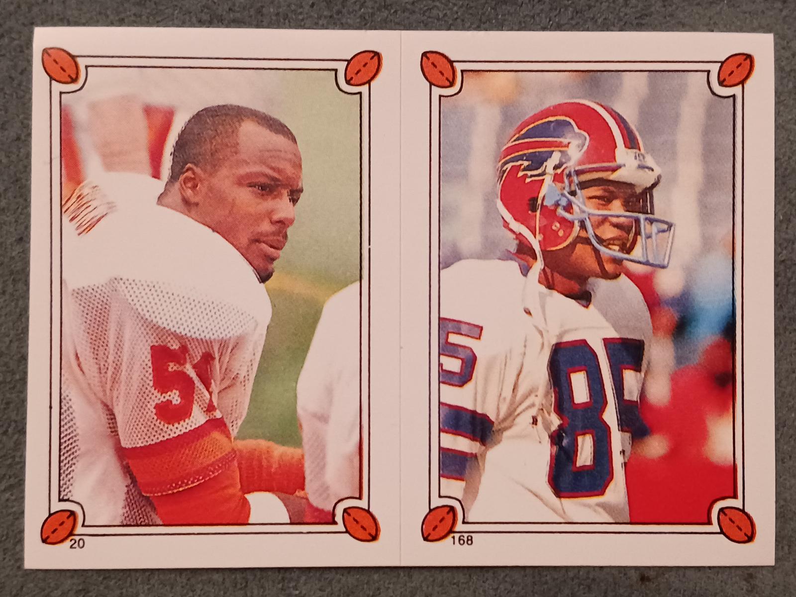 Chris Washington, Chris Burkett Football Cards 1987 Topps Stickers