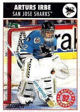 Arturs Irbe #457 Hockey Cards 1992 Score