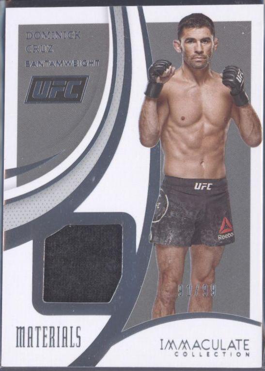 Dominick Cruz #M-DCZ Ufc Cards 2021 Panini Immaculate UFC Materials