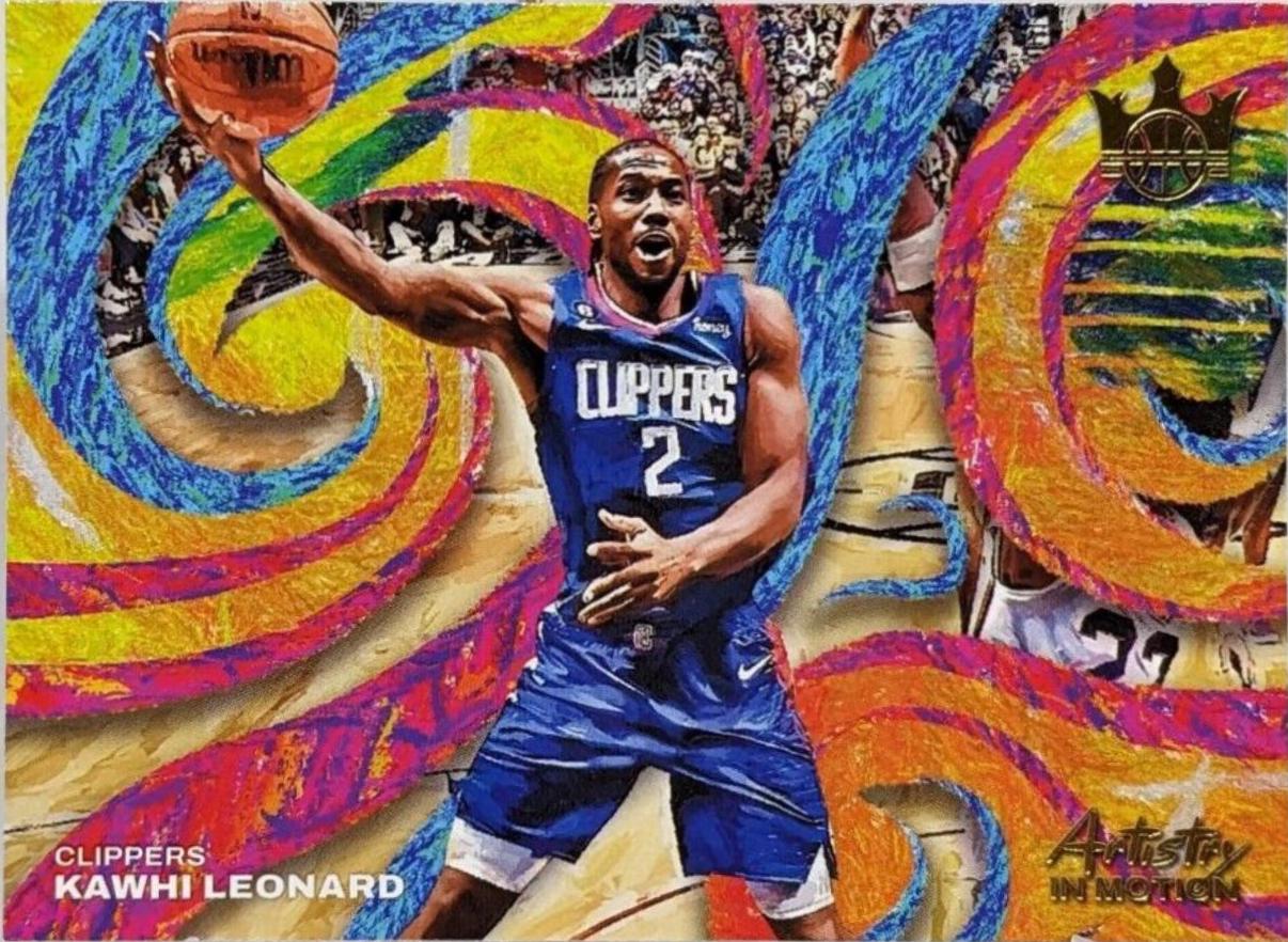 Kawhi Leonard #7 Basketball Cards 2022 Panini Court Kings Artistry in Motion
