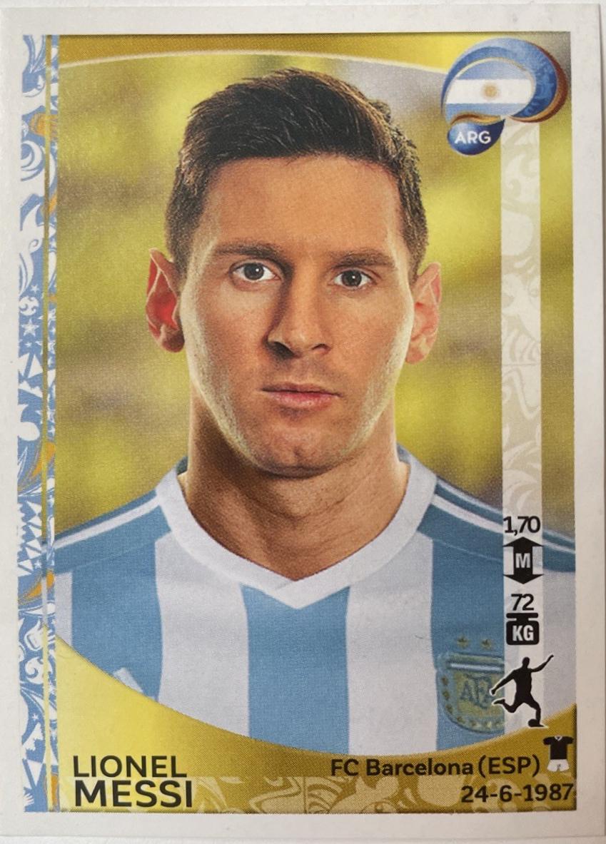 Lionel Messi #325 Soccer Cards 2016 Panini Copa America Centenario Sticker