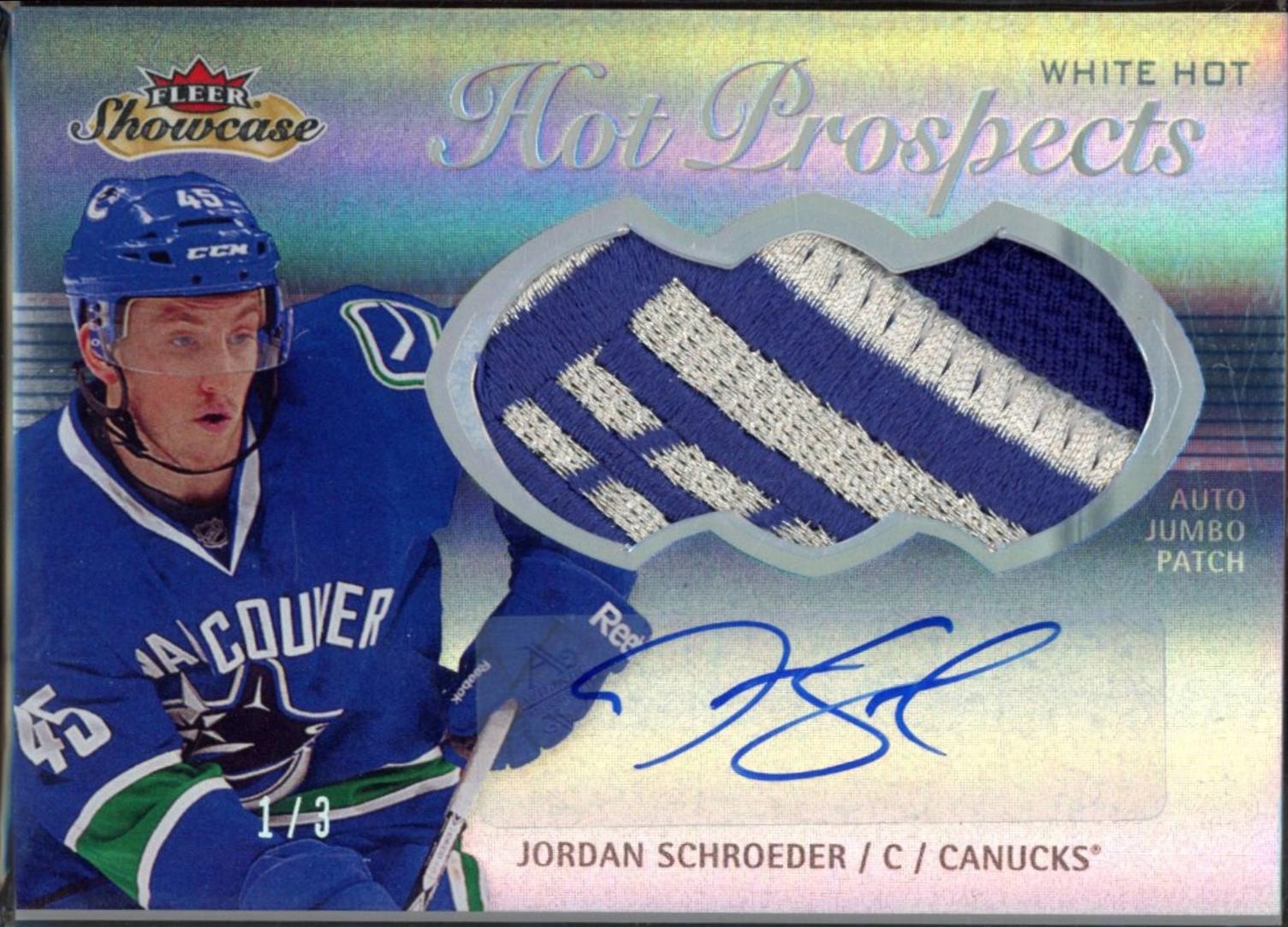 Jordan Schroeder #166 2013-14 Fleer Showcase Hockey